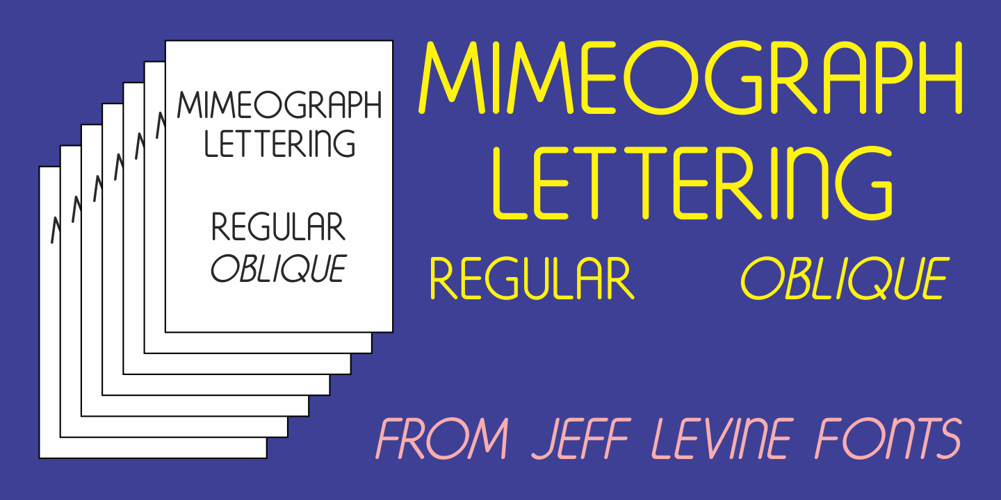 Mimeograph Lettering JNL